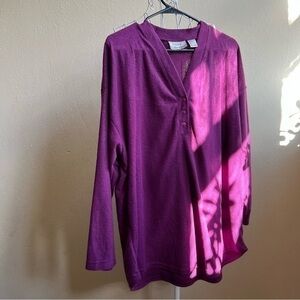 Laura Katherine purple plush tunic, Size 18W. EUC.